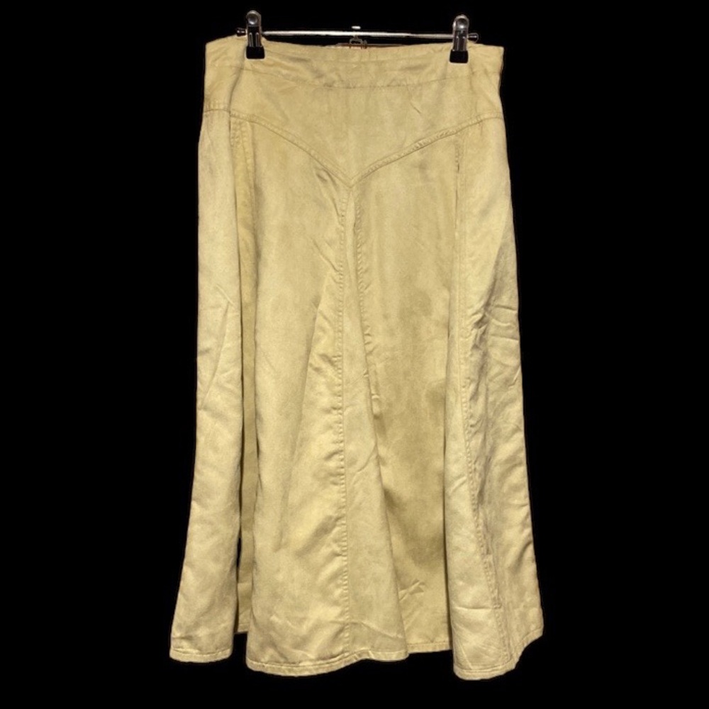 Vintage Cold Water Creek yellow gold lightweight skirt with yoked front size sm